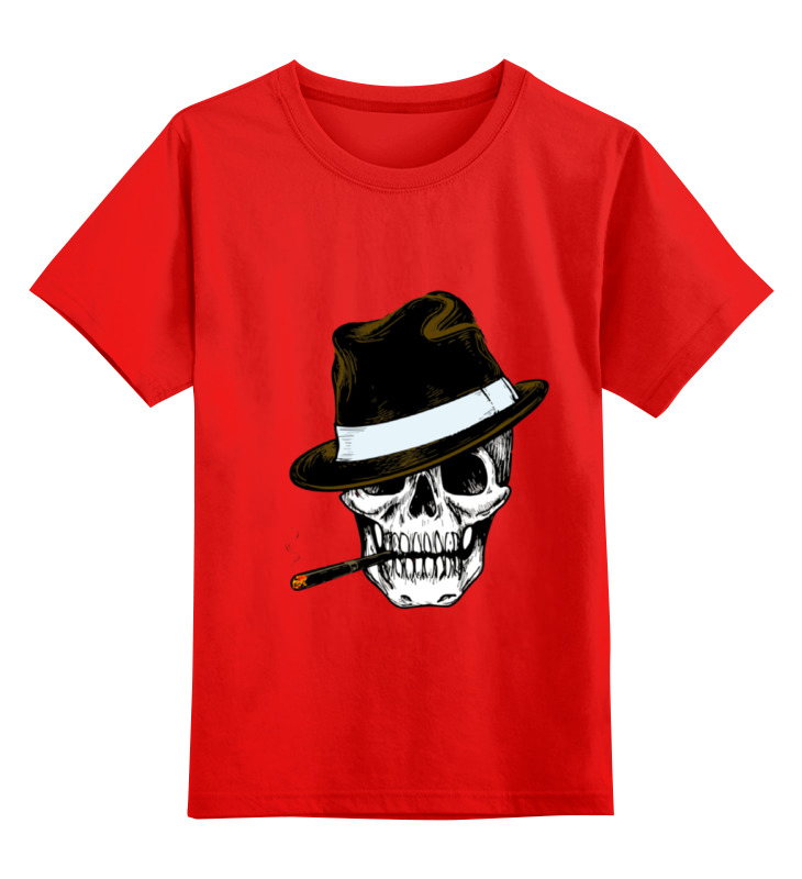 Printio Детская футболка классическая унисекс Череп с сигарой printio детская футболка классическая унисекс череп с сигарой