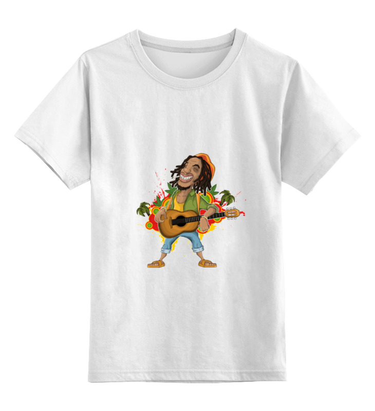 Printio Детская футболка классическая унисекс Боб марли детская футболка кот вокалист 104 белый