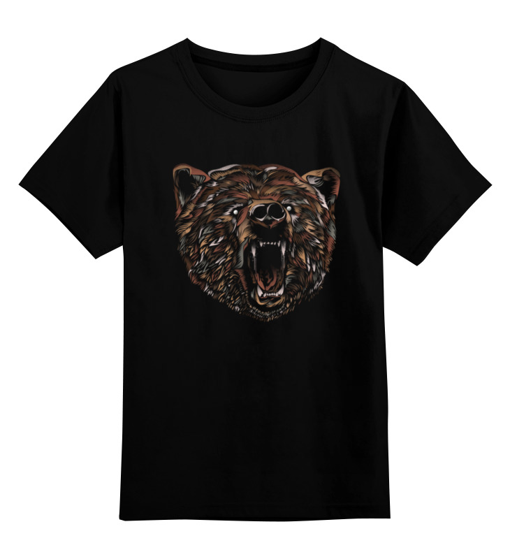 Printio Детская футболка классическая унисекс Пёстрый медведь