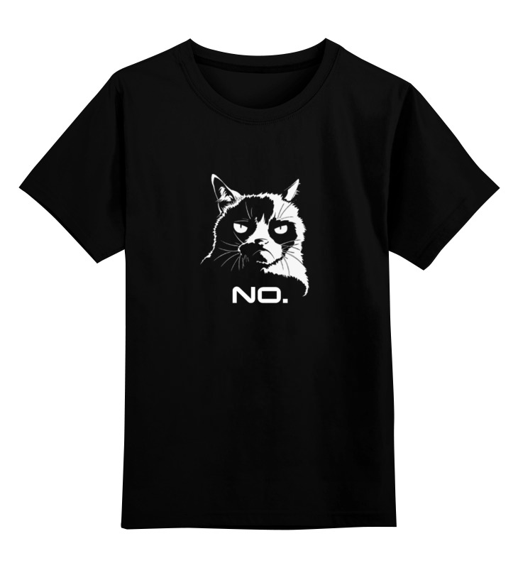 printio детская футболка классическая унисекс сердитый котик Printio Детская футболка классическая унисекс Сердитый котик / grumpy cat (no.)