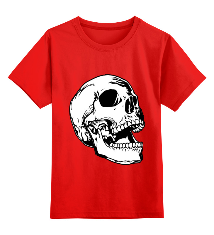 Printio Детская футболка классическая унисекс Белый череп детская футболка жирафы тоже любят техно 140 красный