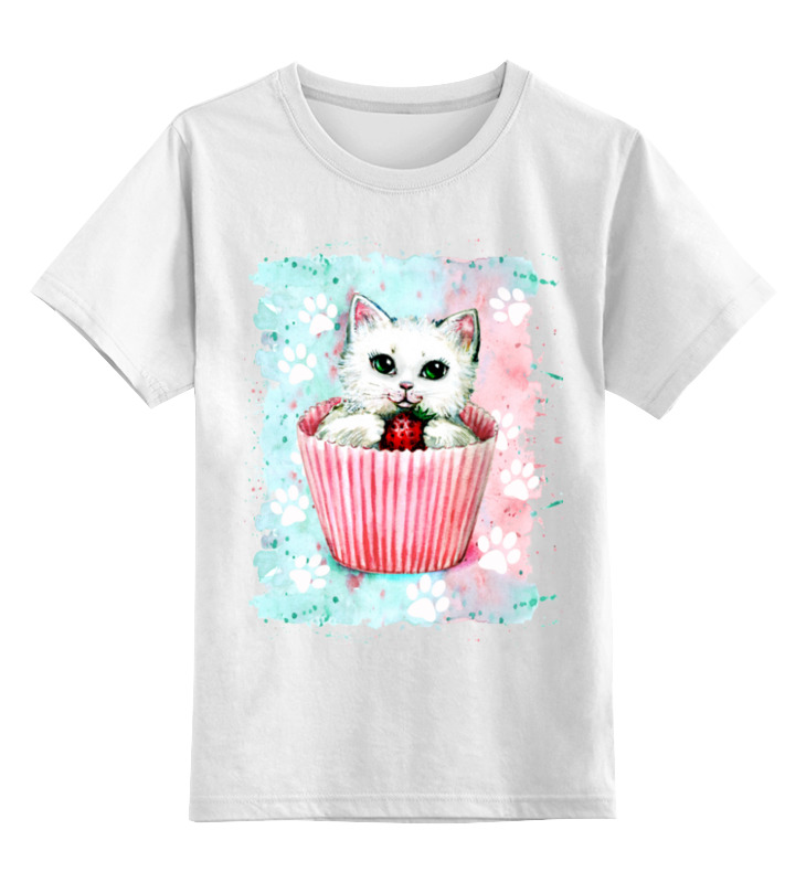 беленький а белый медведь в стране драконов Printio Детская футболка классическая унисекс Десерт по-кошачьи