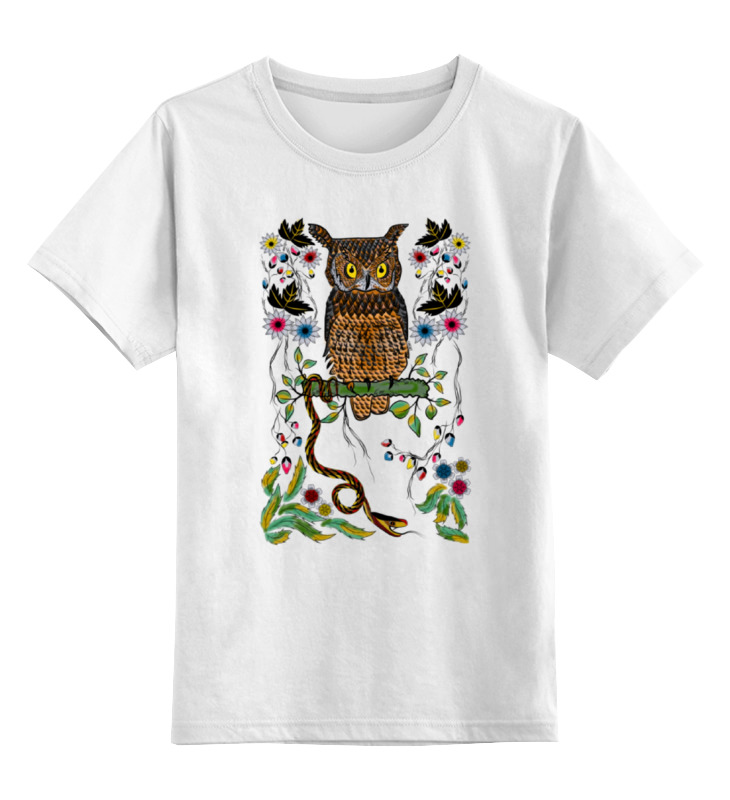 Printio Детская футболка классическая унисекс Сова и змея
