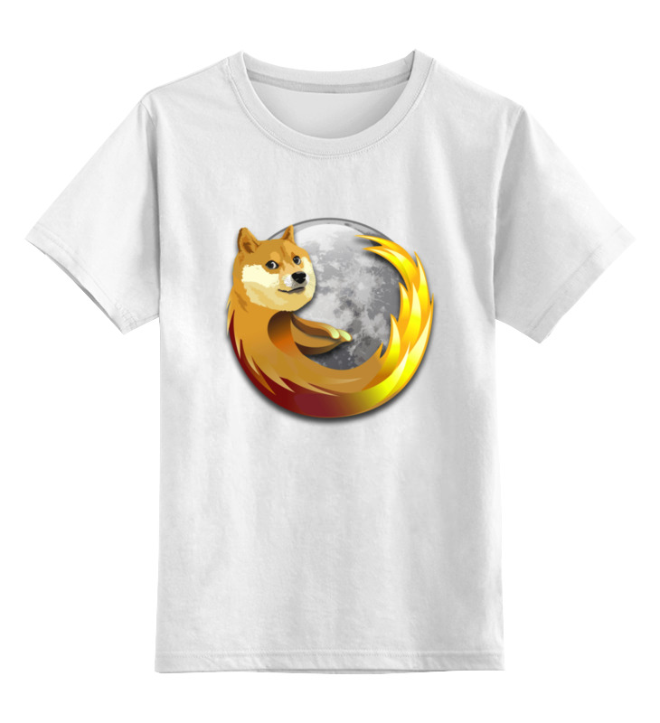 Printio Детская футболка классическая унисекс Doge firefox printio майка классическая doge firefox