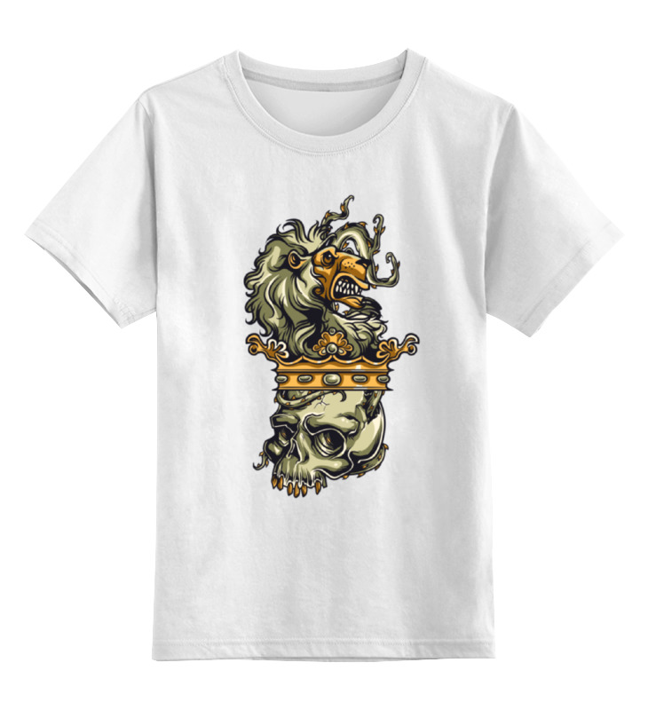 Printio Детская футболка классическая унисекс Череп и лев