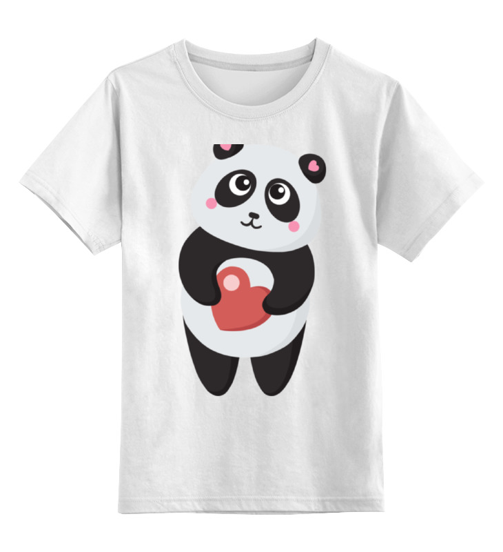 Printio Детская футболка классическая унисекс Панда с сердечком