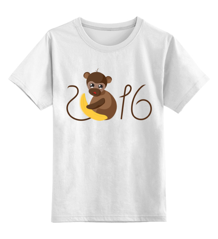 Printio Детская футболка классическая унисекс Обезьянка биззи 2016 printio майка классическая обезьянка с бананом