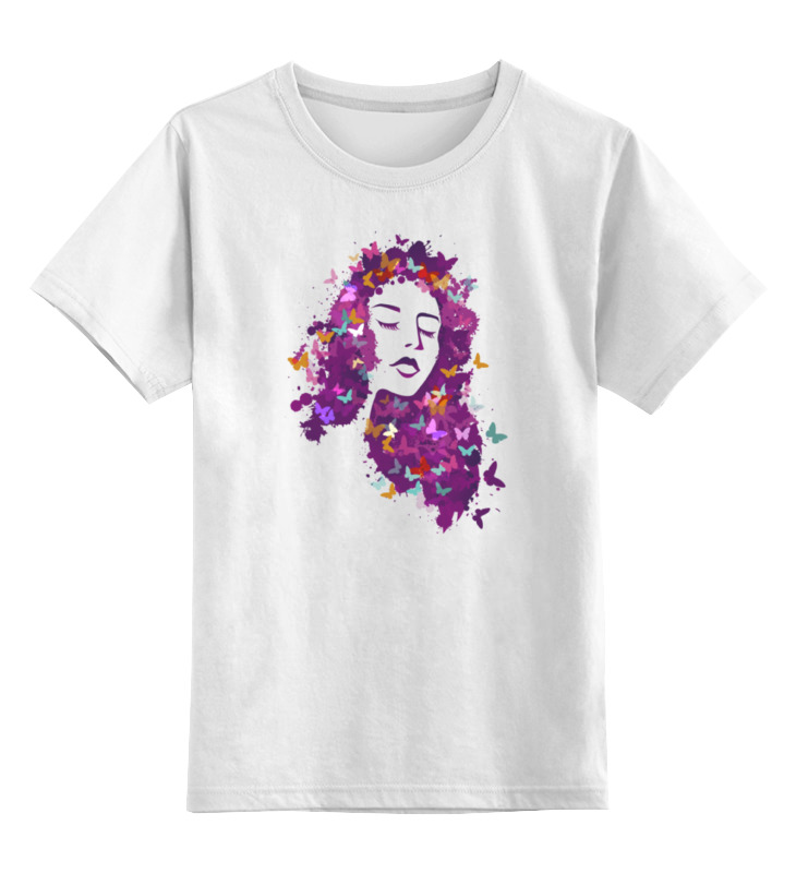 Printio Детская футболка классическая унисекс Девушка мотылёк детская футболка милый зайчик ловит бабочек 104 белый