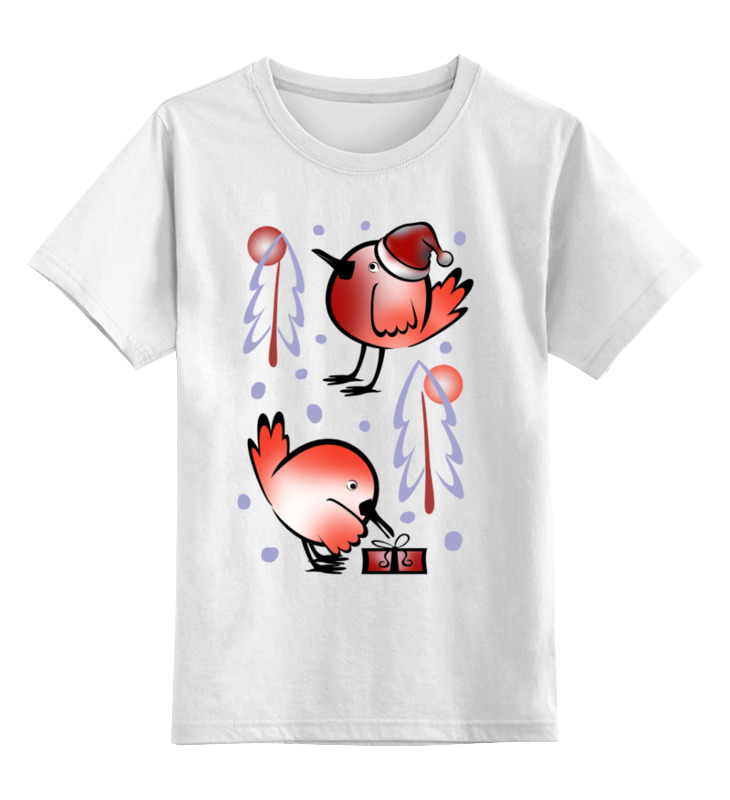 Printio Детская футболка классическая унисекс Новогодние птички printio футболка классическая новогодние птички