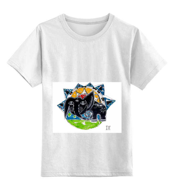 printio детская футболка классическая унисекс слоник в цирке Printio Детская футболка классическая унисекс Слоник