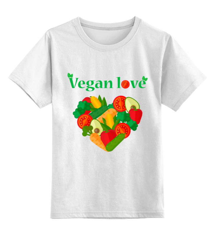 Printio Детская футболка классическая унисекс Vegan love printio детская футболка классическая унисекс vegan love