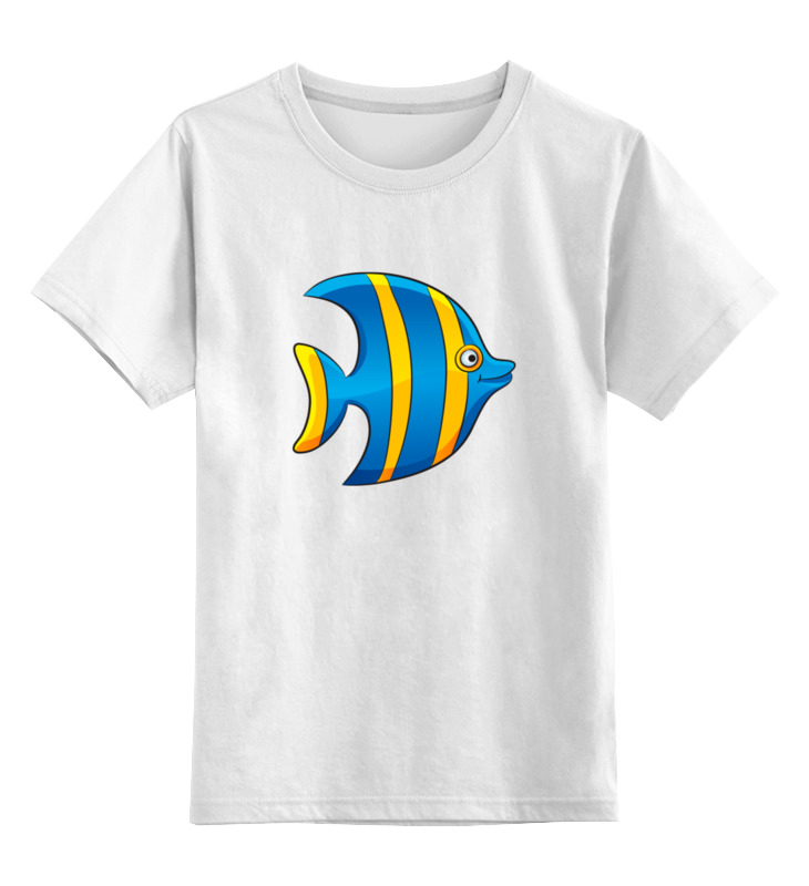 Printio Детская футболка классическая унисекс Желто-синяя морская рыбка