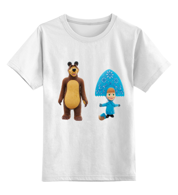 цена Printio Детская футболка классическая унисекс Кукла-девочка маша и миша. смешные озорные