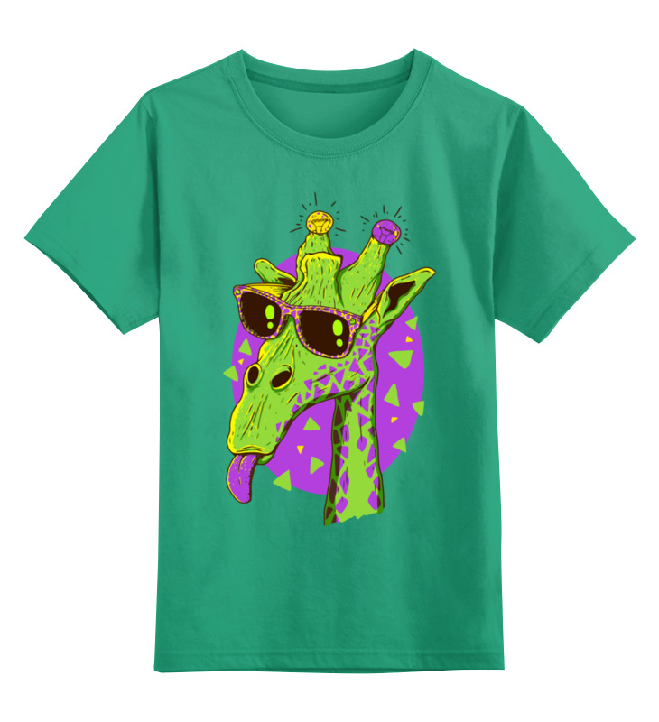 Printio Детская футболка классическая унисекс Забавный жираф детская футболка забавный жираф 152 темно розовый