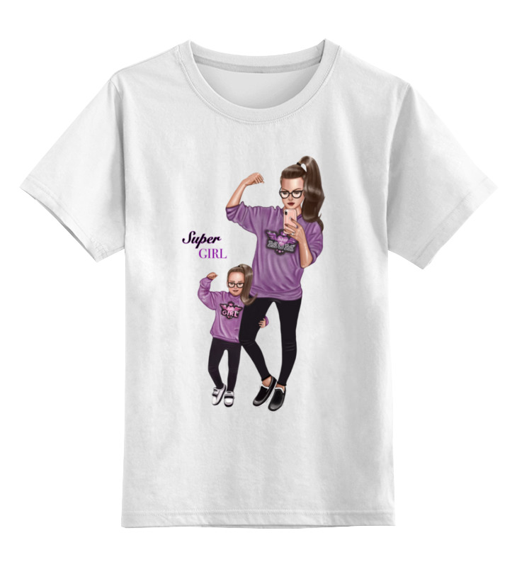 цена Printio Детская футболка классическая унисекс Super mama 💕