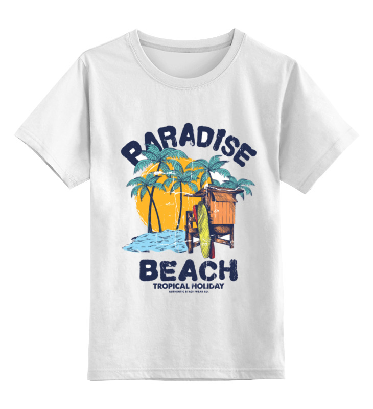 printio детская футболка классическая унисекс дитя заката Printio Детская футболка классическая унисекс Paradise beach