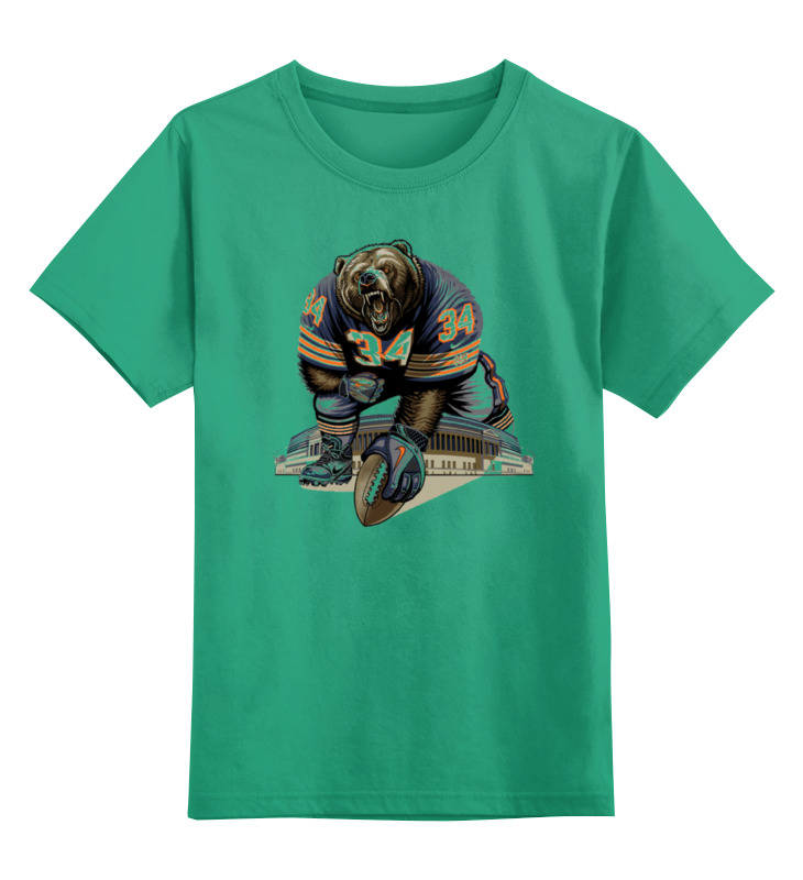 Printio Детская футболка классическая унисекс Медведь спортсмен