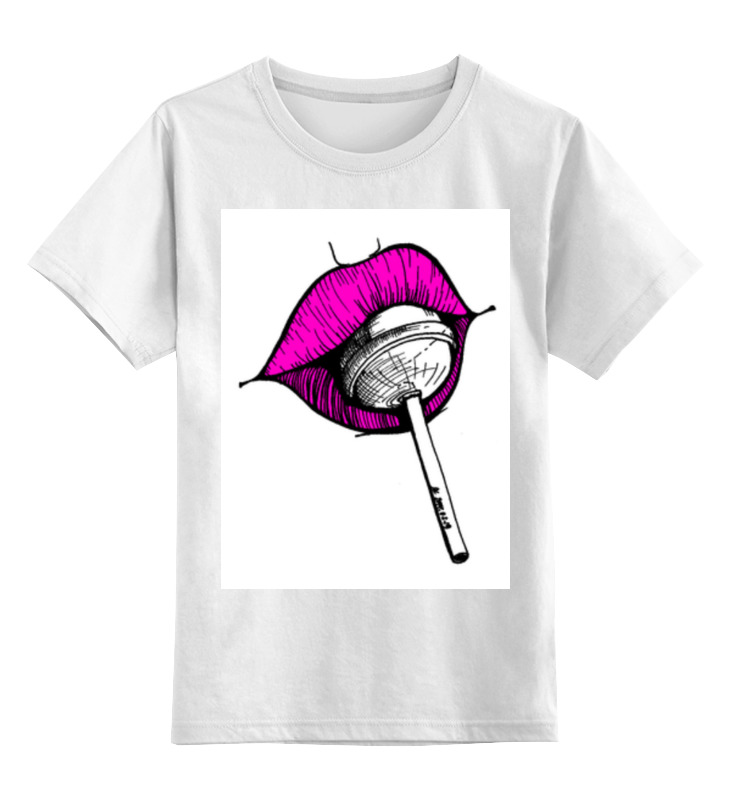 Printio Детская футболка классическая унисекс Pink lips