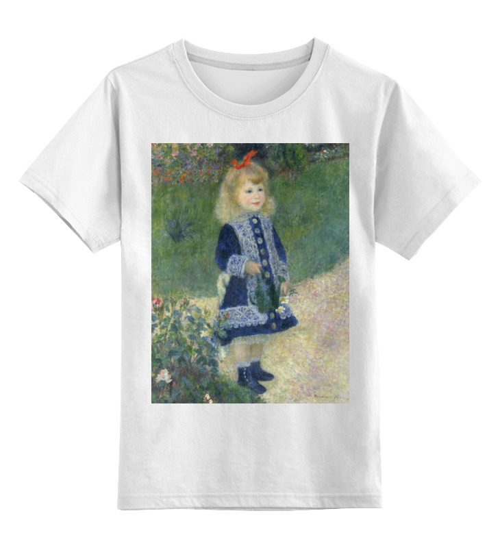 Printio Детская футболка классическая унисекс Девочка с лейкой (пьер огюст ренуар) printio блокнот девочка с лейкой пьер огюст ренуар