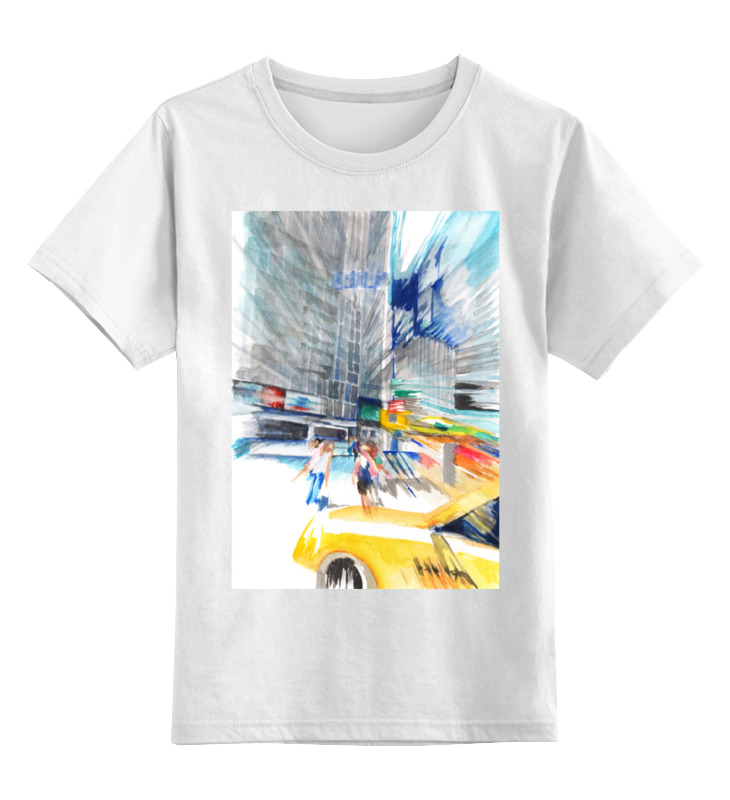 Printio Детская футболка классическая унисекс Улица нью йорка силиконовый чехол билет в нью йорк на huawei honor v10 view 10 хуавей хонор в10 вью 10