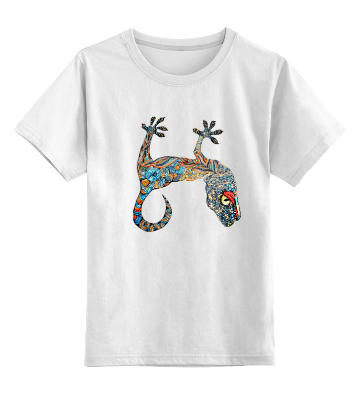 Printio Детская футболка классическая унисекс Яркий геккон