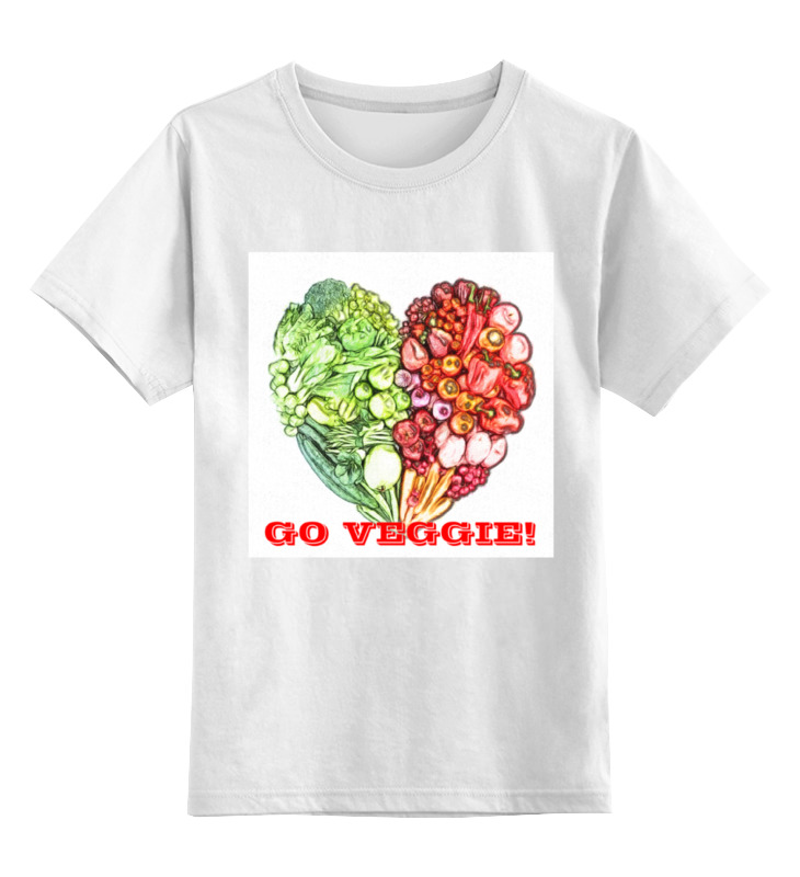 Printio Детская футболка классическая унисекс Go veggie!