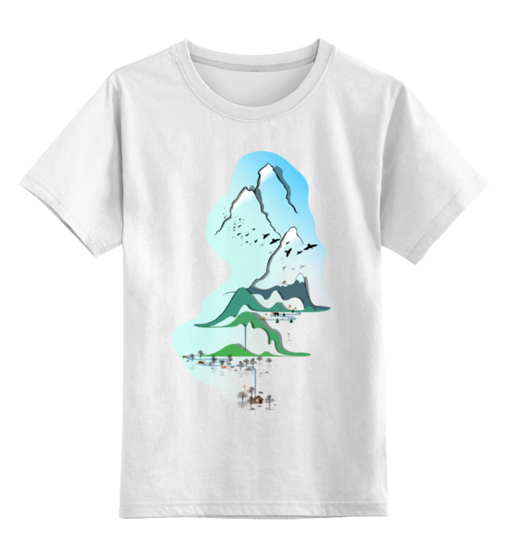 Printio Детская футболка классическая унисекс Горы в стиле минимализма