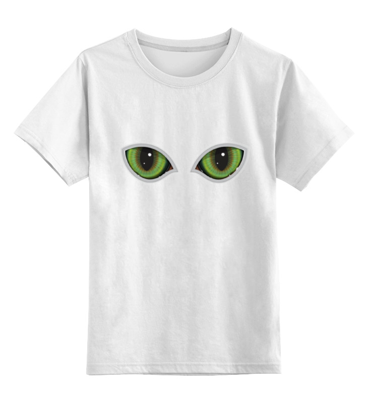 Printio Детская футболка классическая унисекс Глаза кота сквозь прорезь смотрят