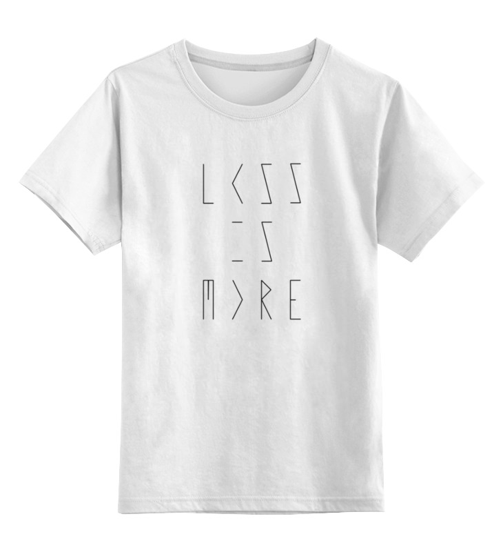 Printio Детская футболка классическая унисекс Less is more printio майка классическая less is more