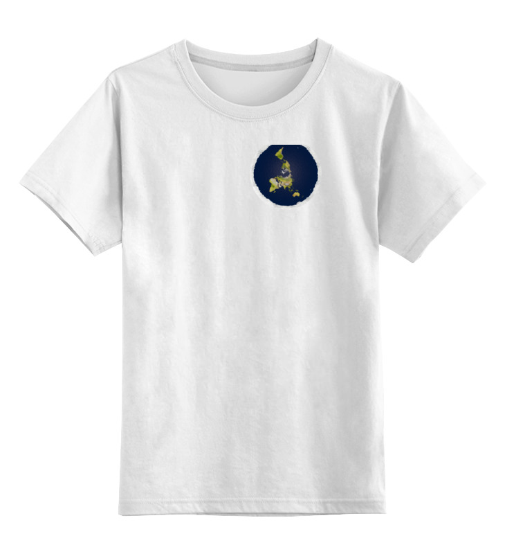Printio Детская футболка классическая унисекс плоская земля (женская, серая)