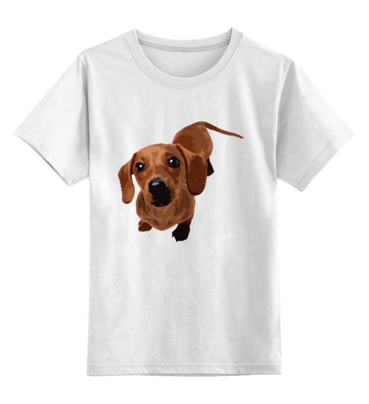 printio детская футболка классическая унисекс собака такса Printio Детская футболка классическая унисекс Собака - такса