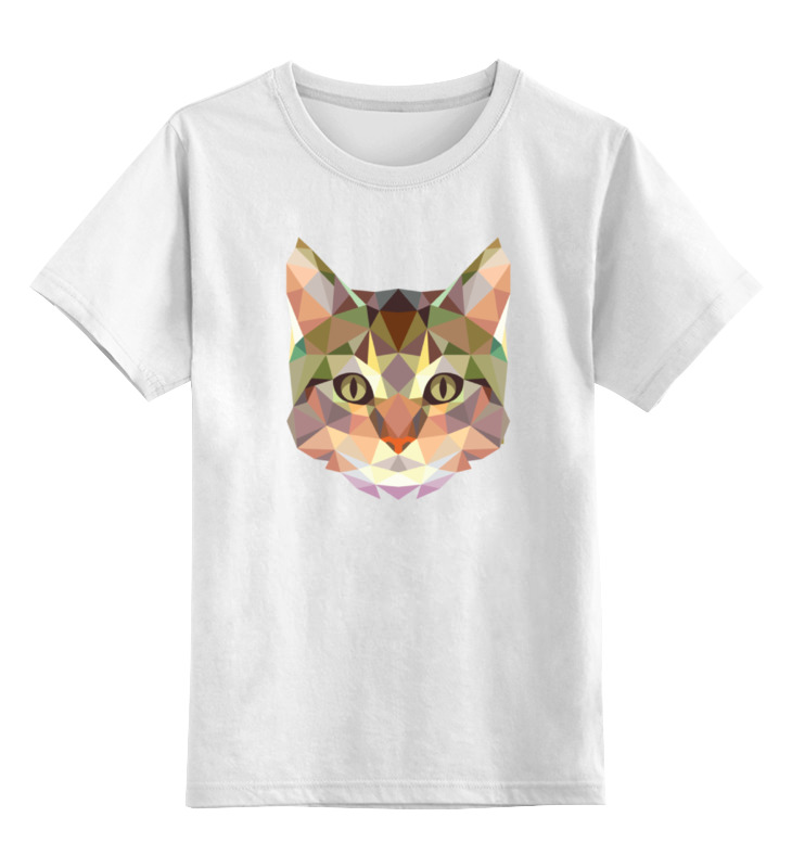 Printio Детская футболка классическая унисекс Полигональный кот