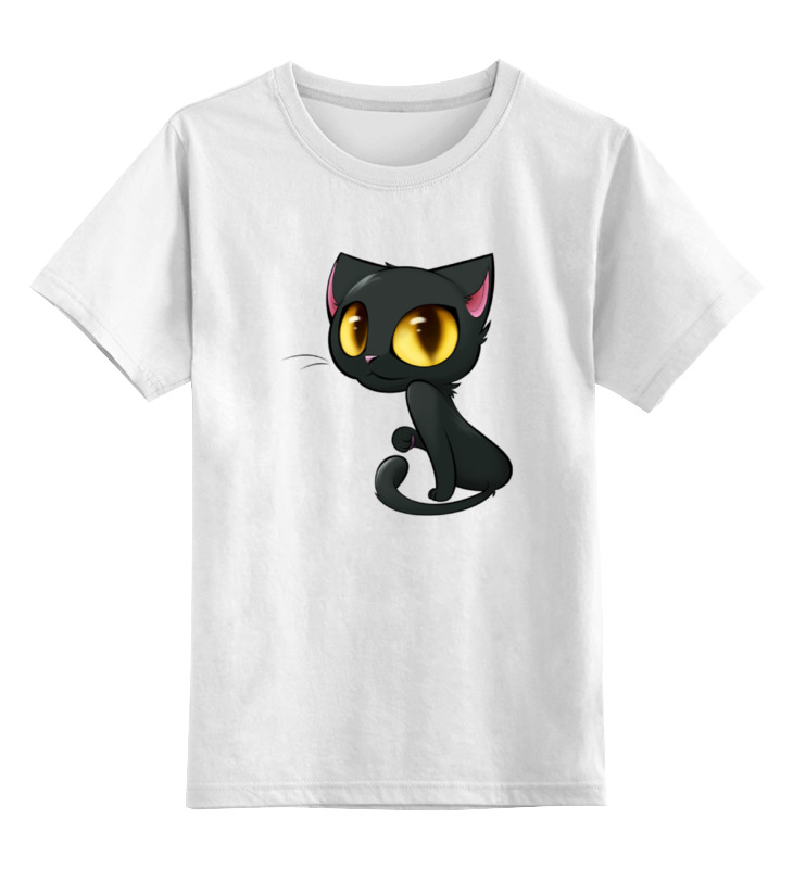 Printio Детская футболка классическая унисекс Кошка с большими глазами printio детская футболка классическая унисекс кошка с зелеными глазами