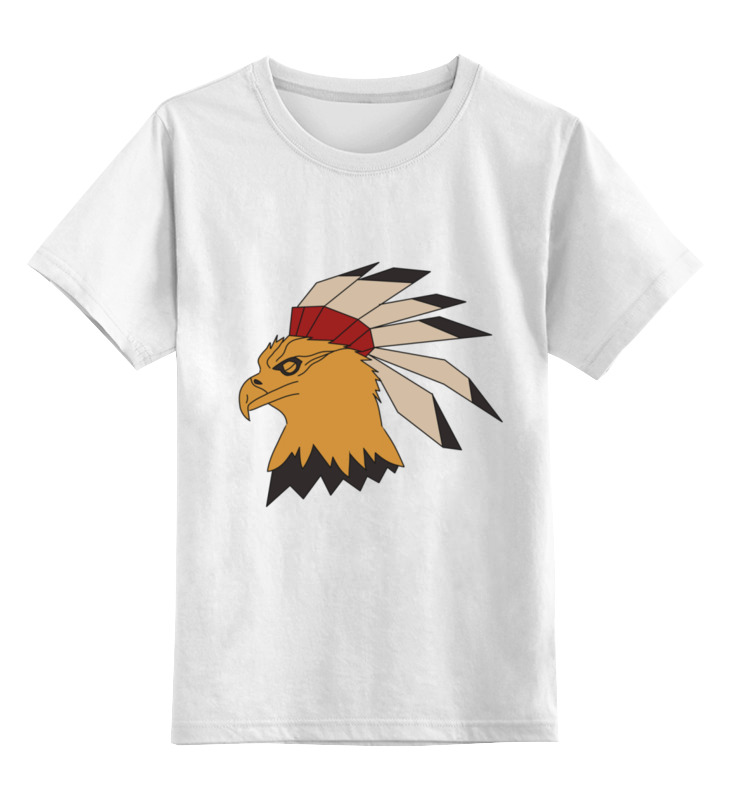Printio Детская футболка классическая унисекс Индеец гордый орел printio свитшот унисекс хлопковый индеец гордый орел