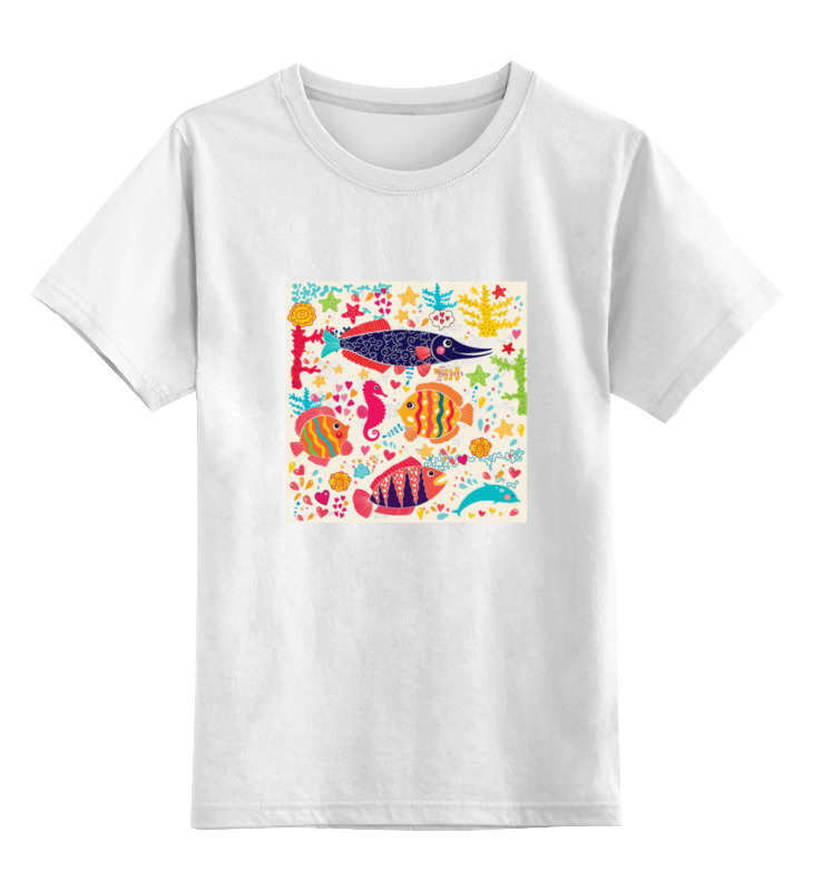 Printio Детская футболка классическая унисекс Обитатели моря 2