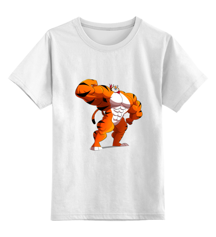 Printio Детская футболка классическая унисекс Фитнес тигр