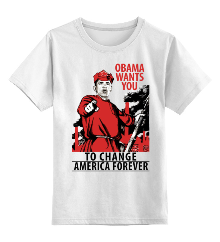 Printio Детская футболка классическая унисекс Obama red army
