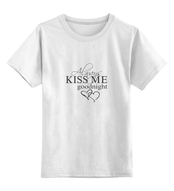 Printio Детская футболка классическая унисекс Всегда целуй меня на ночь printio толстовка wearcraft premium унисекс всегда целуй меня на ночь