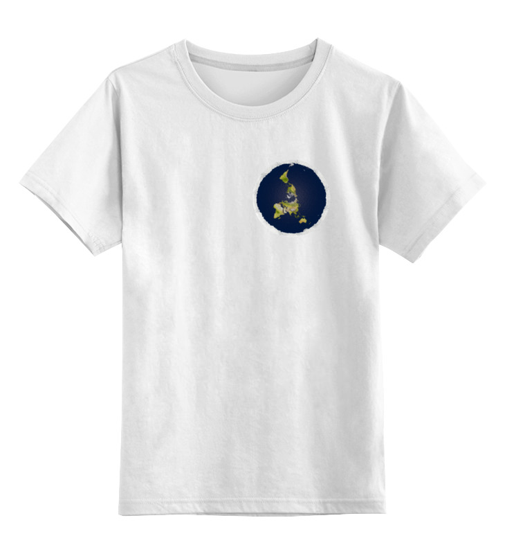 Printio Детская футболка классическая унисекс плоская земля (мужская, серая)