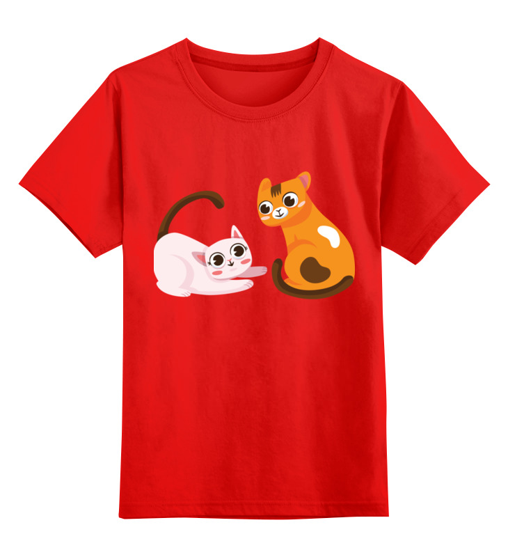 Printio Детская футболка классическая унисекс Кот и кошка