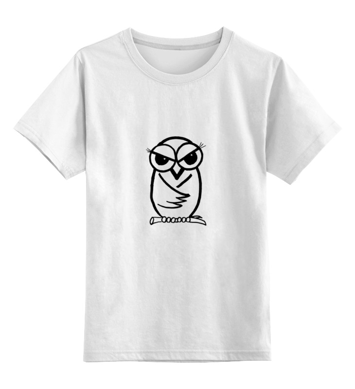 Printio Детская футболка классическая унисекс Сова - я спокоен цена и фото