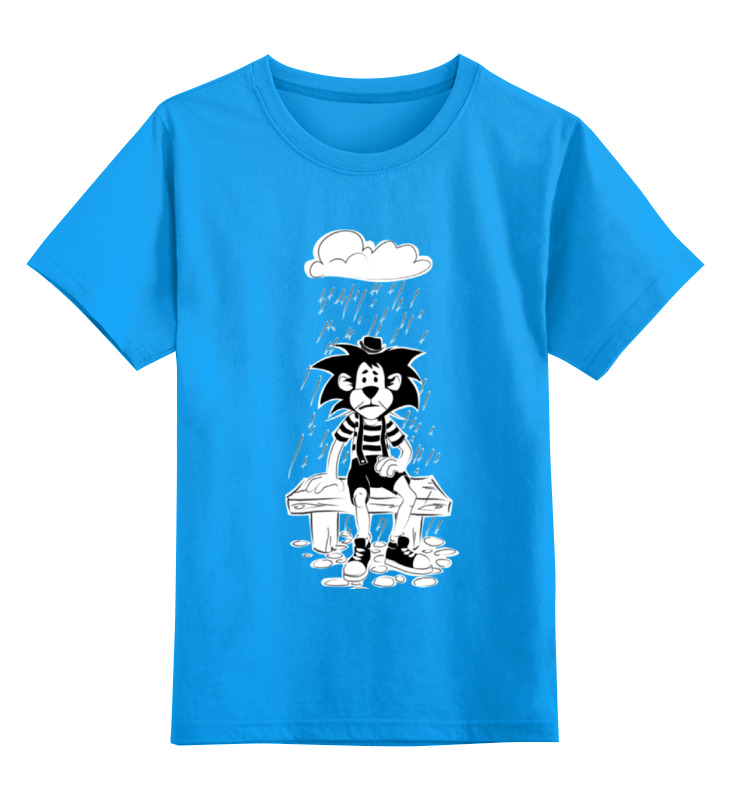 Printio Детская футболка классическая унисекс Лев под дождем