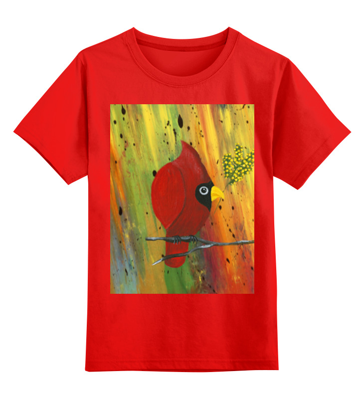Printio Детская футболка классическая унисекс На ветке с мимозой детская футболка воробей на ветке графика 164 красный