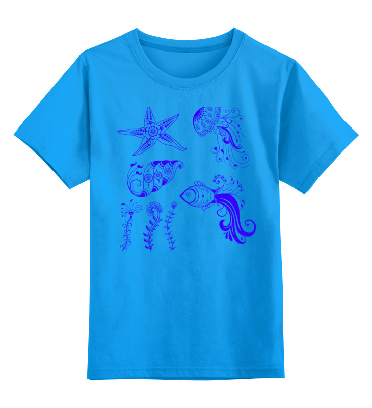 Printio Детская футболка классическая унисекс Морские обитатели морские обитатели детская раскраска