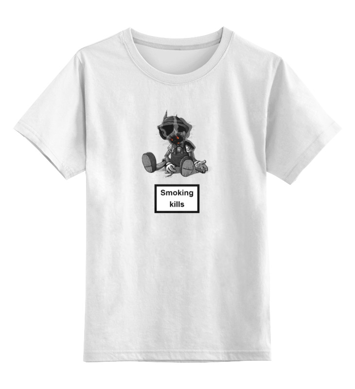 printio детская футболка классическая унисекс smoking angel Printio Детская футболка классическая унисекс Smoking kills