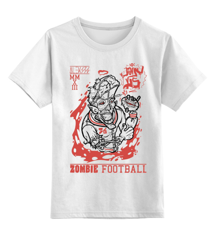 Printio Детская футболка классическая унисекс Zombie football