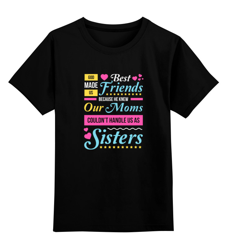 Printio Детская футболка классическая унисекс Лучшие подруги (сестра) printio толстовка wearcraft premium унисекс лучшие подруги сестра