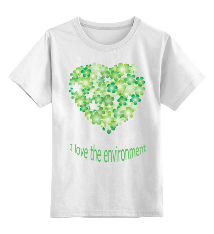 Printio Детская футболка классическая унисекс Люблю окружающую среду женская футболка люблю футбол футбольный мяч в сердце l белый