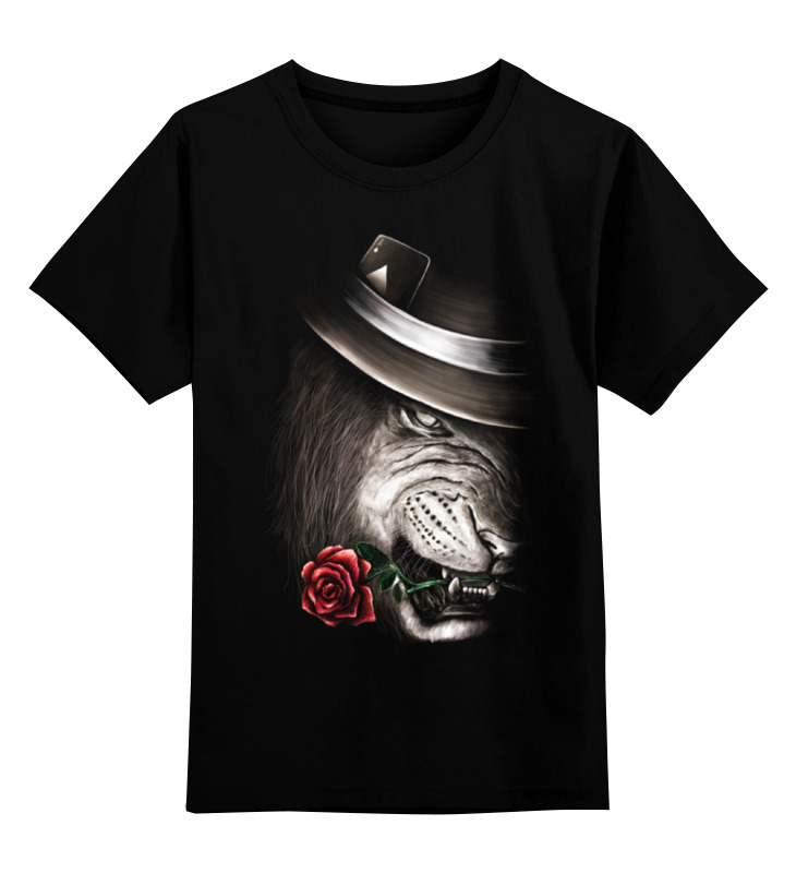 Printio Детская футболка классическая унисекс Лев и роза