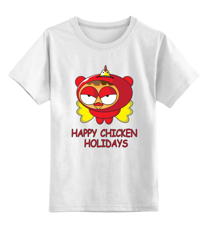 Printio Детская футболка классическая унисекс Happy chicken holidays